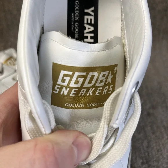 Golden Goose Yeah EU Size 38 Women's 8 Low Top Sneakers White Leather Gum Shoes - Picture 8 of 16
